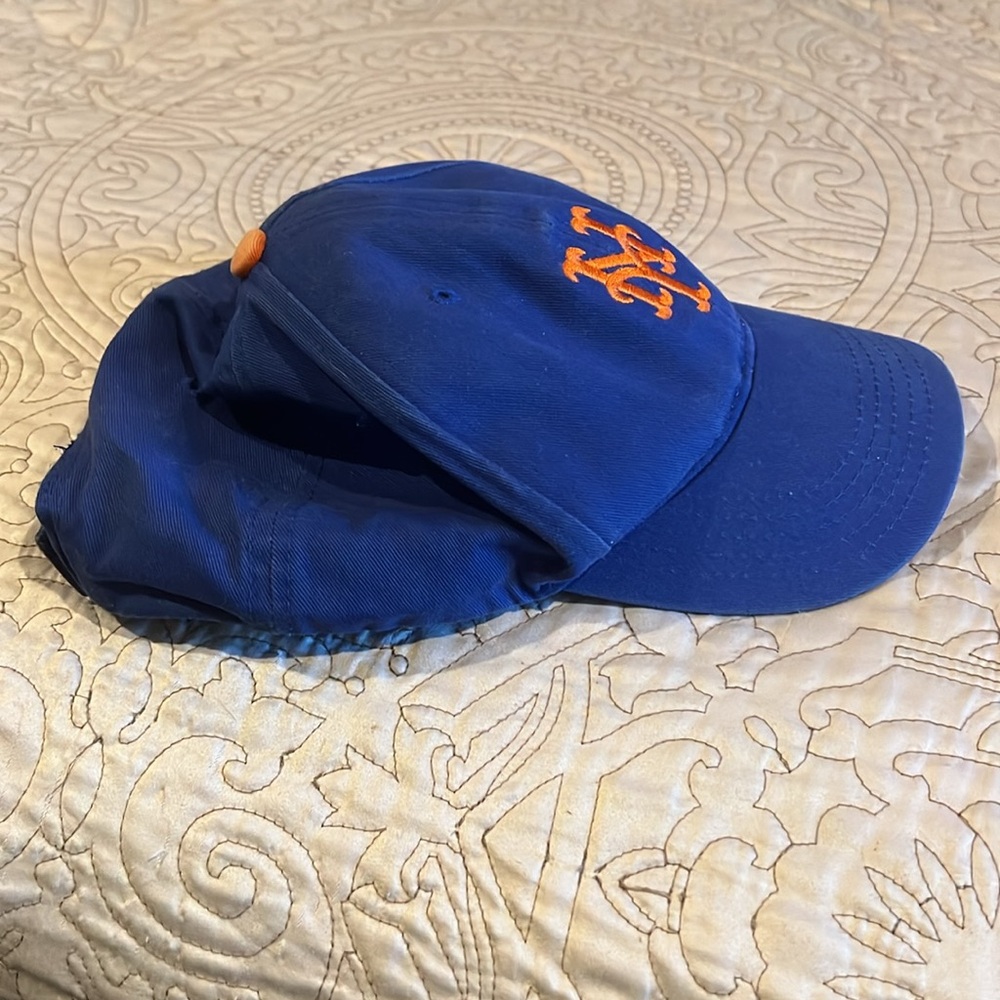 VTG New York METS Youth Cap/Hat Blue/Orange Adj back. - Picture 2 of 6